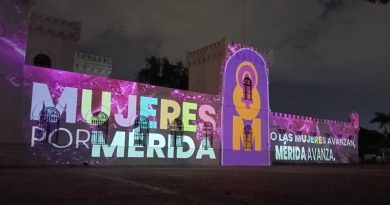 La Peni se ilumina por el 8M con videomapping dedicado a las mujeres