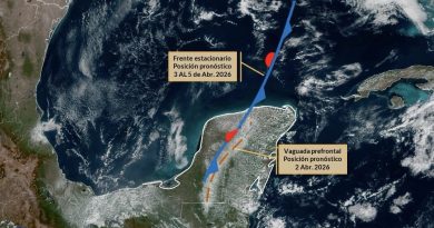 Prevén lluvias intensas en Yucatán del 2 al 5 de mayo