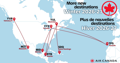 Air Canada incluye a Mérida en su red de invierno 2026-2027