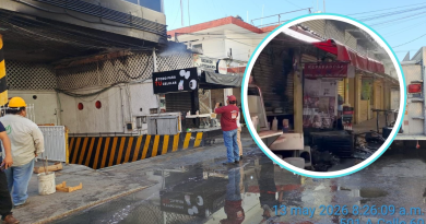Bazar García Rejón permanece cerrado tras incendio en local particular