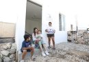 Cecilia Patrón entregó acciones de vivienda familias afectadas por incendio en Dzununcán